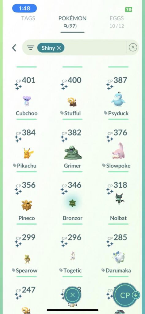 How many shiny Pokémon have you collected?