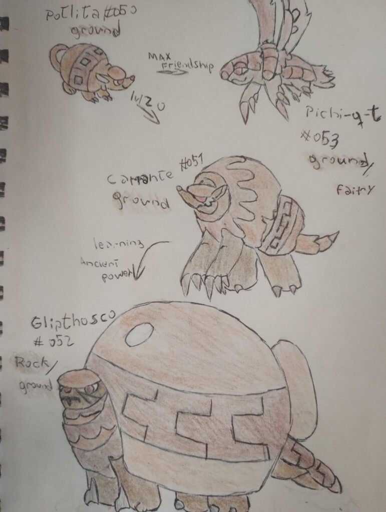 Designs for a Mon based on armadillos and ancient pottery, pretty proud of how they turned out.