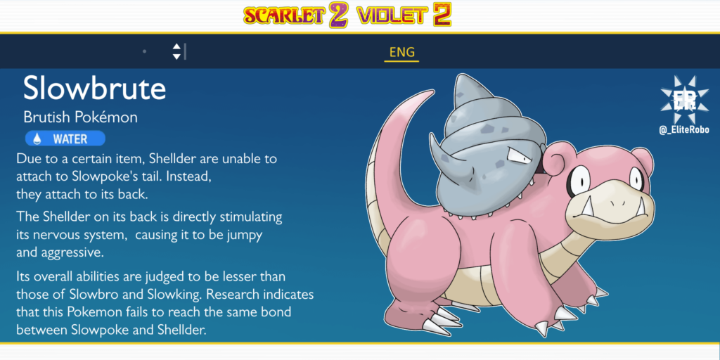 [OC] Slowbrute, a Slowpoke evolution!