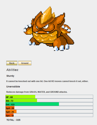 Here's a boulder fakemon line for my fake Pokemon game (coded from scratch in Java, the pics are from the game dex : PM if interested in Playtesting a 7 Gym Demo!)! What should I name them? What do you think? (The last 2 are a split evo) (Art by the_max: link to his deviantart in comments)