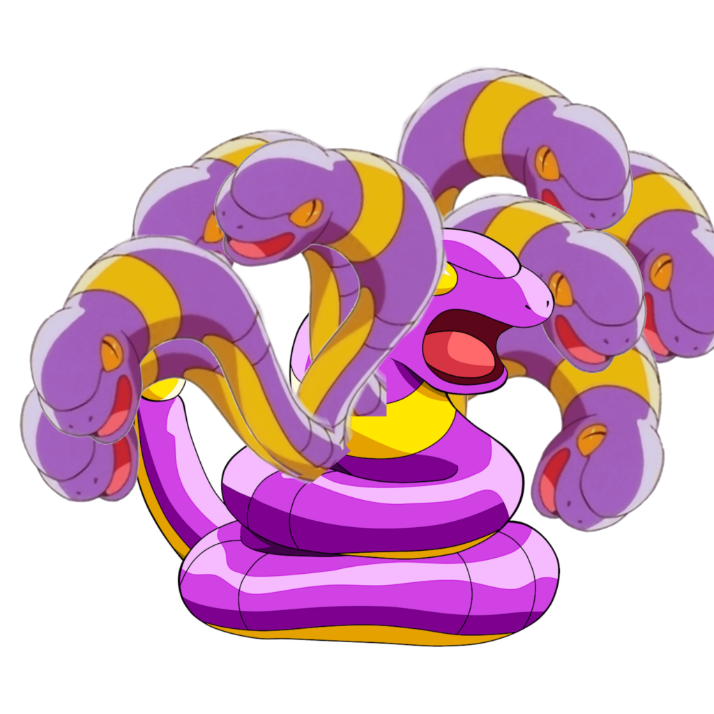 Ardyh, an unholy monstrosity that came to me in a dream. A gigantic, nine-headed Ekans with a stat spread to annihalate anything.