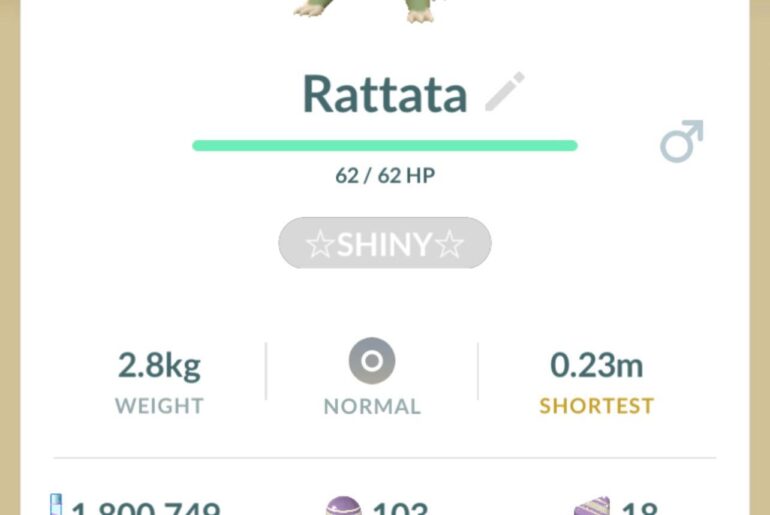 cool looking shiny! I barely see ratatas around nowadays