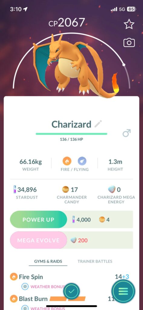 Random charizard today after using incense