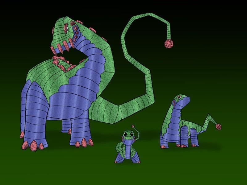 Titanosaur Fakemon! Steel/Ground type!