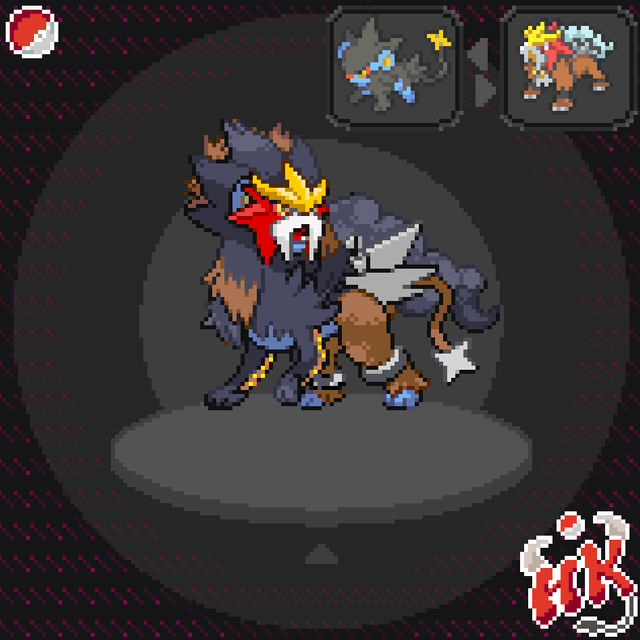 Luxray Fused w/ the Legendary Beast Pokémon (OC)