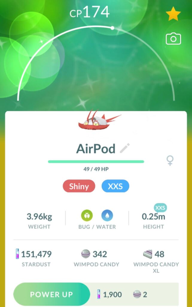 I caught a tiny shiny Wimpod
