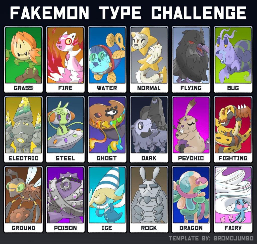 My fakemon of every type ~