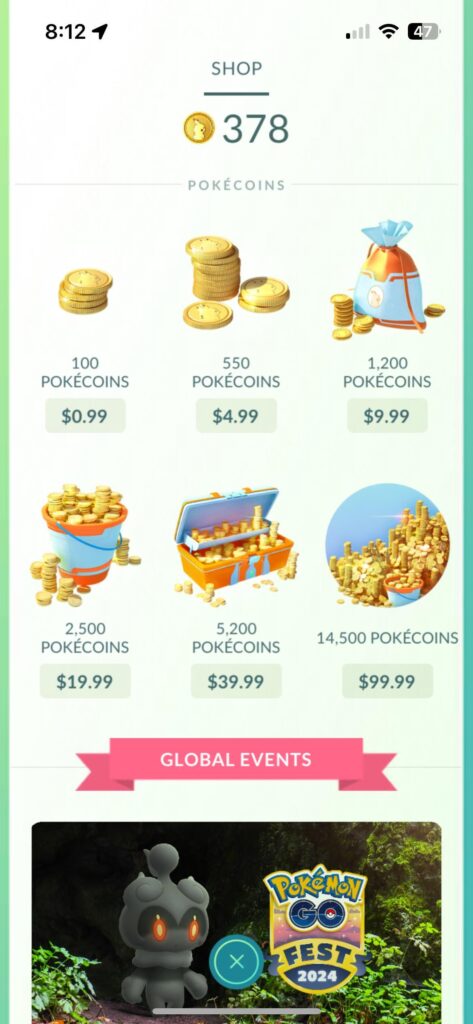 They moved the “Purchase Coins” section to the top.