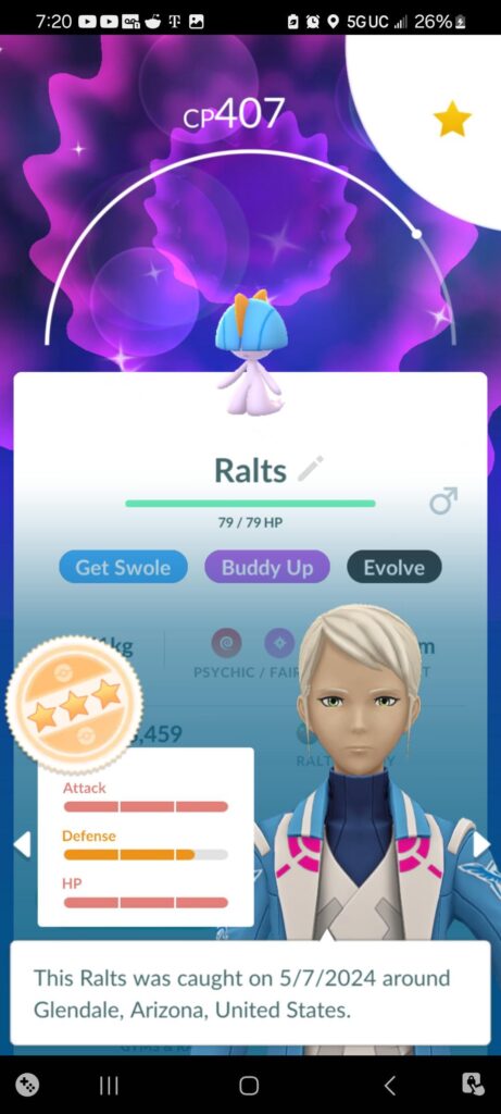 My first shiny Ralts and it's a 3*, should I evolve for the eventual release of Mega Gallade?