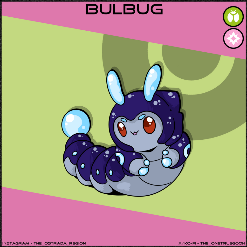 Route 1 bugs based on glowworms, lunar moths, and nightlights! i hope you all like them!