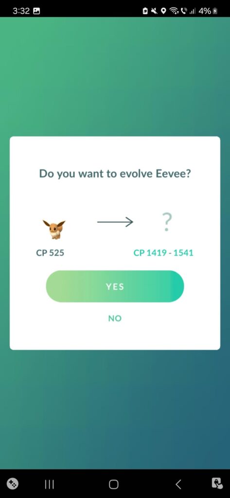 Should I evolve eevee randomly for more cp?