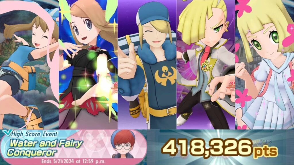 Water and Fairy High Score Event: 418,326 Points - First Attempt [Pokemon Masters EX]