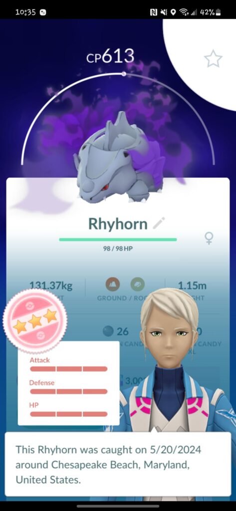 FINALLY! My first perfect shadow pokemon.