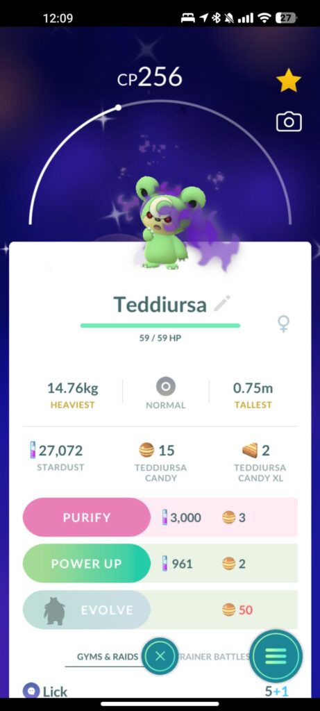 OMG TEDDIE SHADOW SHINY