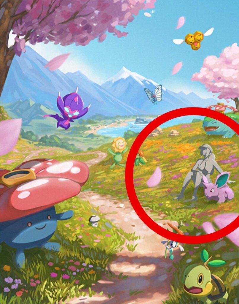 Why is there a petrified trainer on the loading screen?