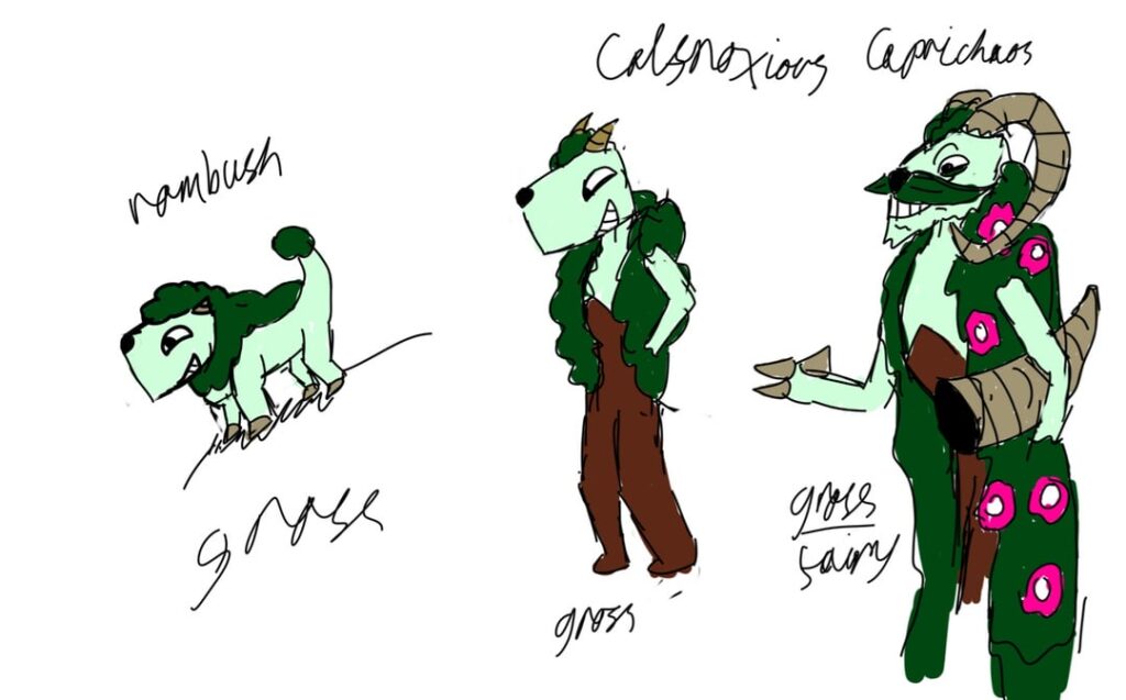 The starters (plus regional bird and bug for my fakemon region