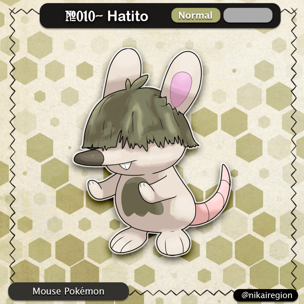 Mouse Pokémon - Iron Rat Fakemon - Tesso Yokai - Japanese Pokémon Region @nikairegion