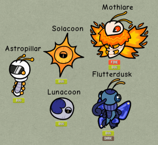 Fakemon Concept: Astropillar Line