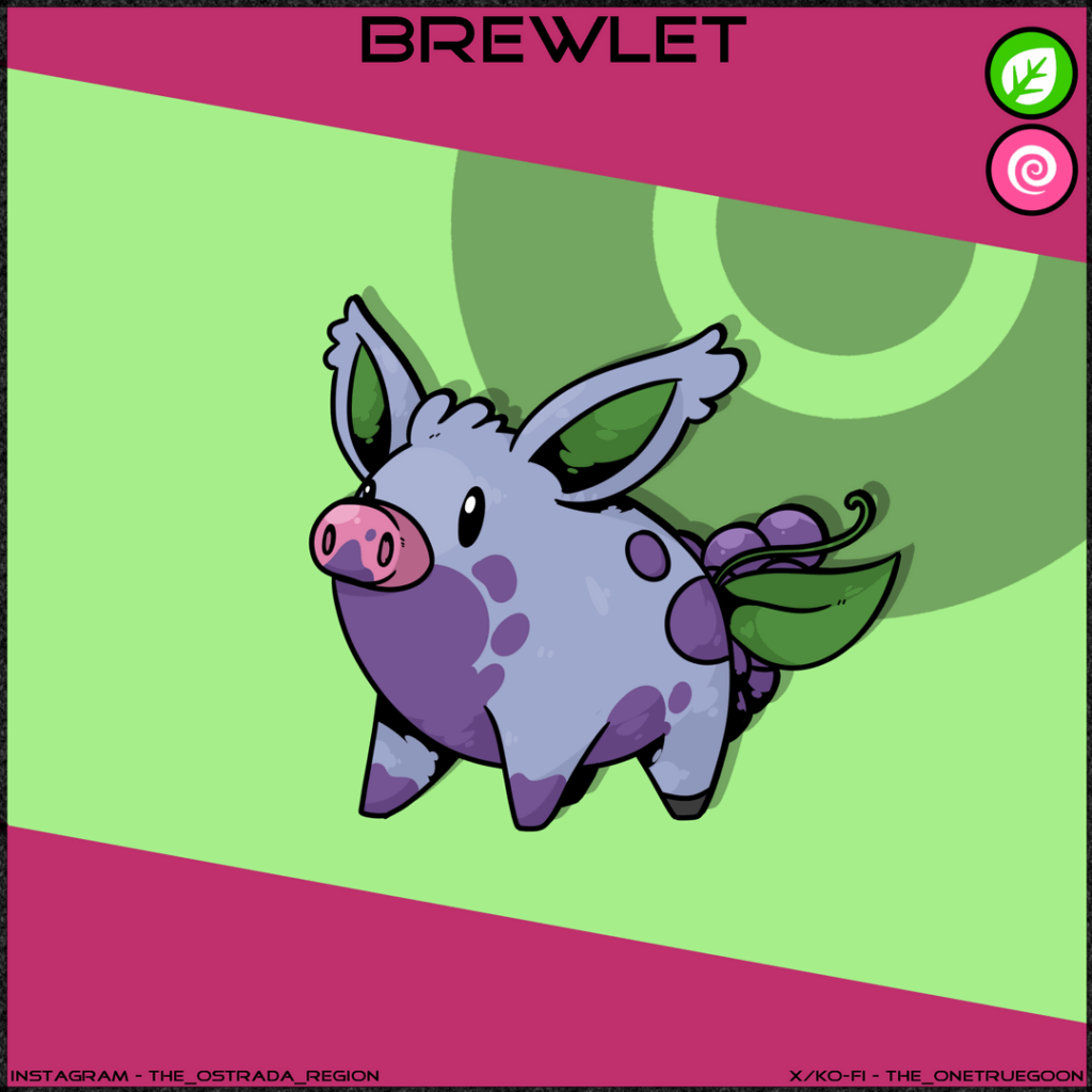 My first Psychic types so far. a couple of vineyard pigs that have a taste for fermented berries wich gets them a lil drunk. the second form is based on a wine decanter.
