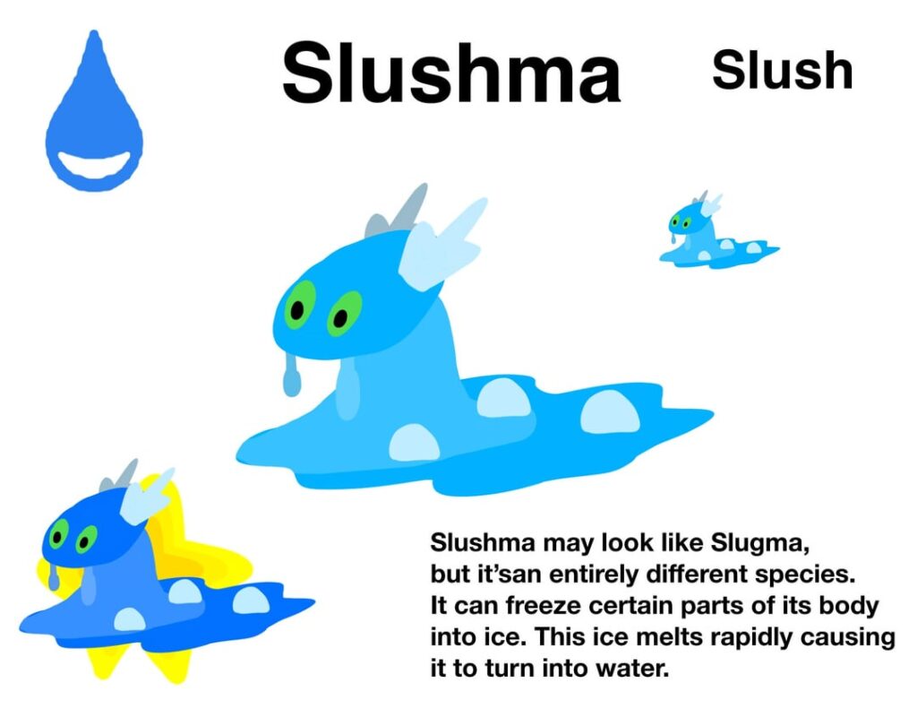 Convergent Slugma Line (Yes Magcryo’s Dex entry is based on Magcargo’s Ruby/Sapphire Dex entry)