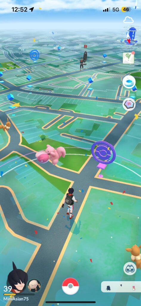 Lickitung enjoying a giant electric jawbreaker