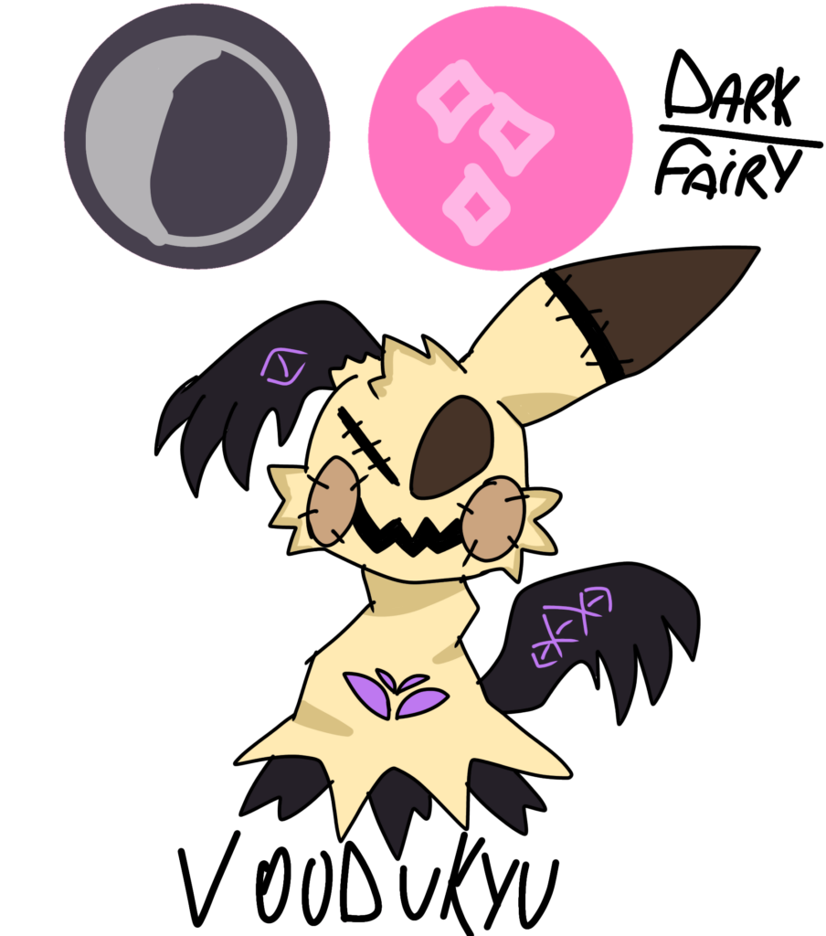 My idea of a mimikyu evo! Meet Voodukyu!