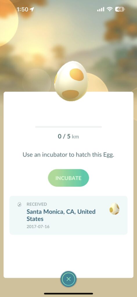 really old 5km egg