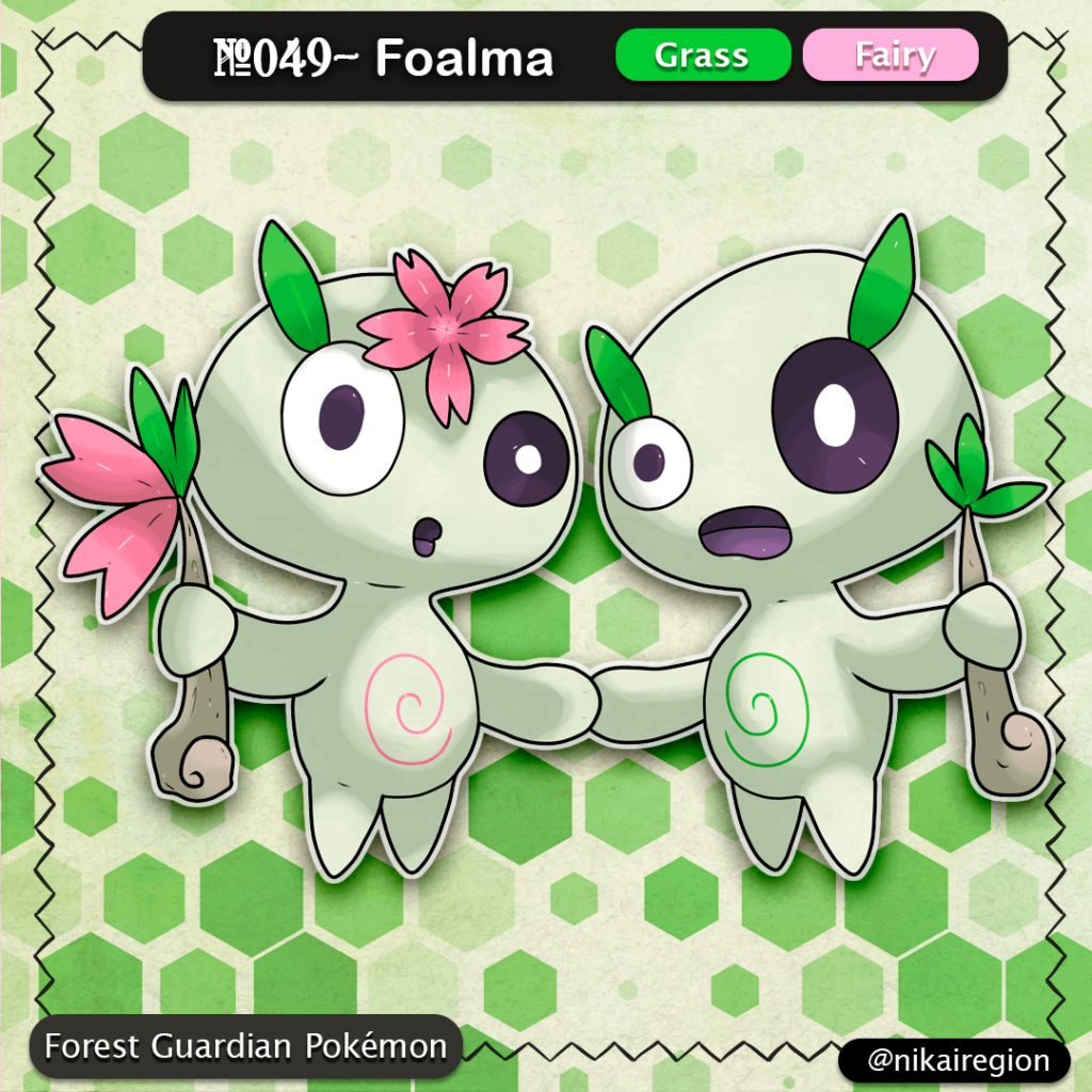 Kodama Fakemon - Grass/Fairy Pokémon - Forest Guardian @nikairegion