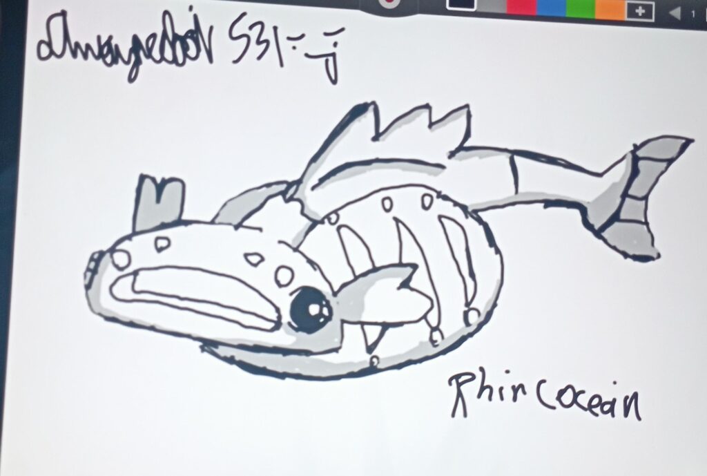 Whale shark Fakemon. Heavily inspired by @smash-chu Norra region.
