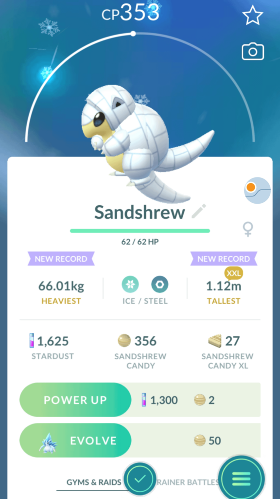 Sandshrew (A) so Thikk he got DOUBLE TAILZ