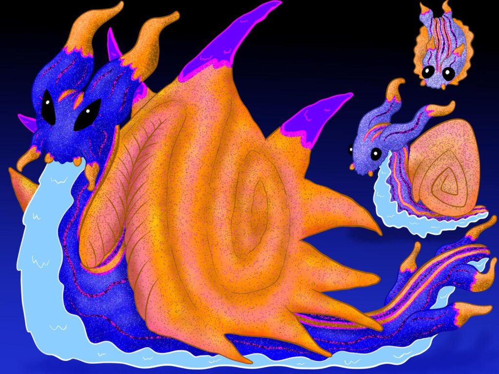 Sea Snail Fakemon! Water/Poison Type!
