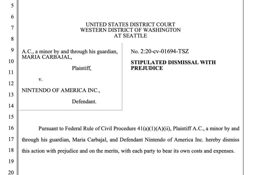 Nintendo Switch Class Action Lawsuit for "Joy-Con Drift" is Dismissed After 5 Years