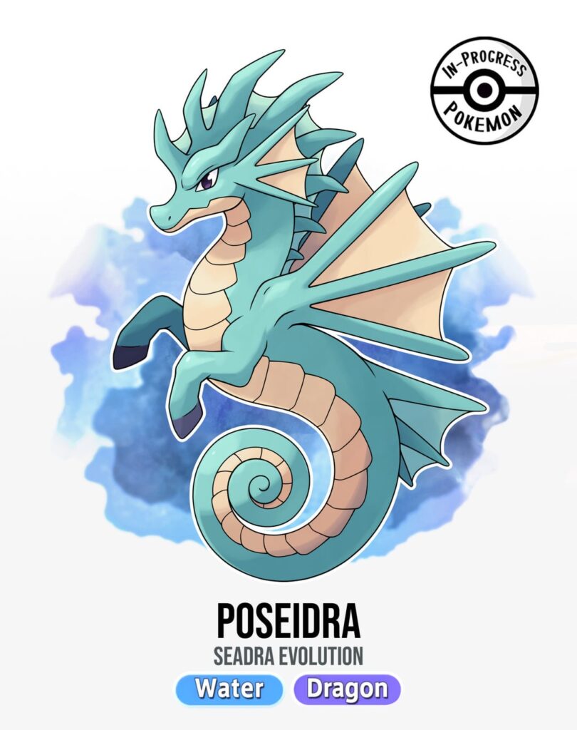Poseidra, the Hippocamp Pokemon