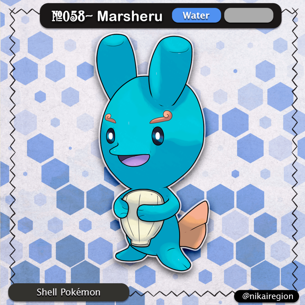 Shell Creature Pokémon - Horagai Fakemon - Japanese Pokémon Region @nikairegion