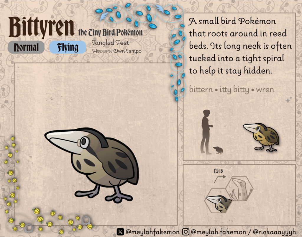 Bittyren, Envespy, and Dolyrax; the early Pokémon from my Meylah Region concept;