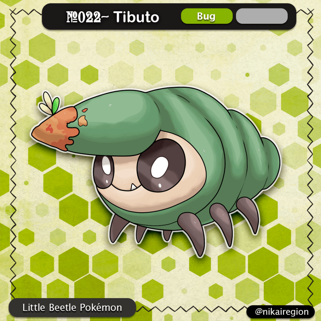 Muddy Beetle Pokémon - Japanese Fakémon Region - @nikairegion