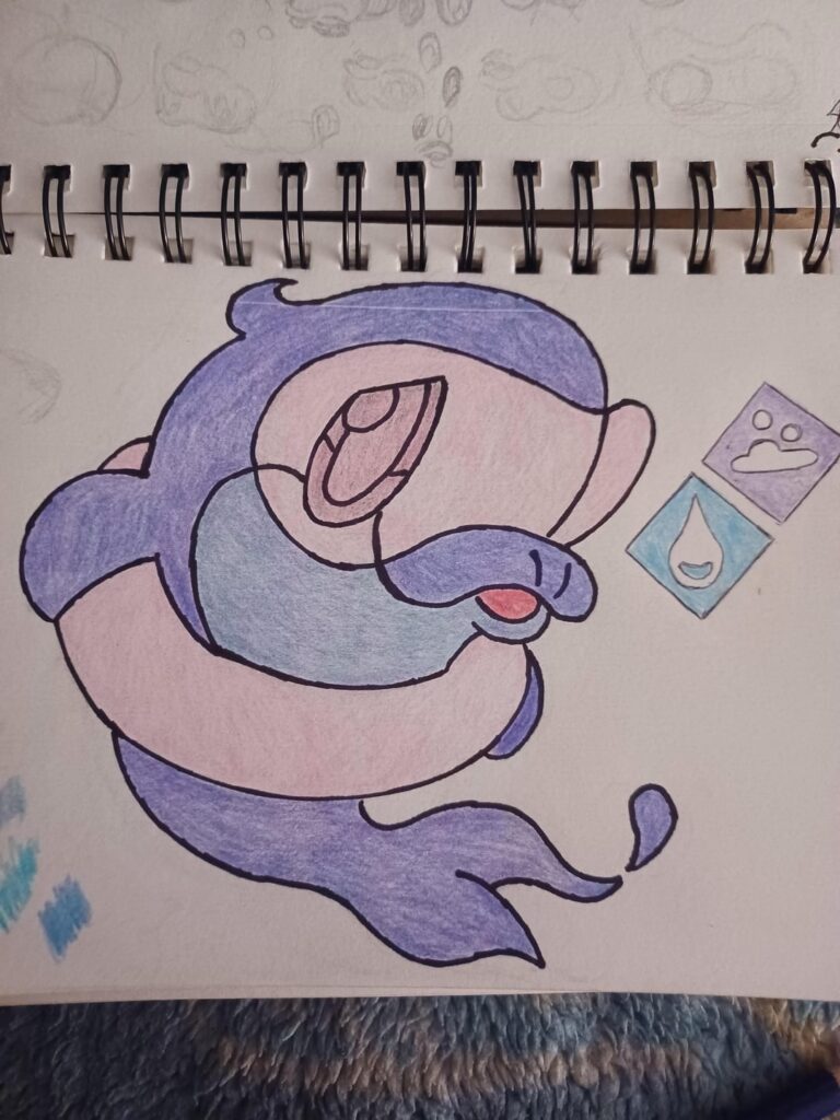 #007. DELSPILL,The Oil Spill Pokemon. The water start of the WHEBORO REGION.