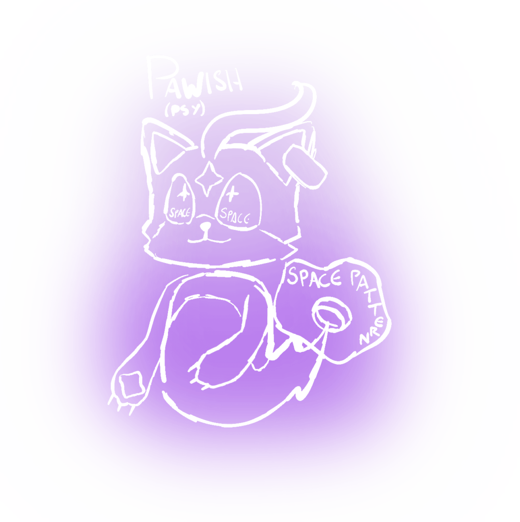 Here's some line art of Pawish, a Psychic-type genie cat and the starter for Pokémon Atomic Purple. Any feedback/comments before I start working on the sprite?