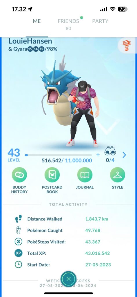 1 year in and 151 Kanto collection.