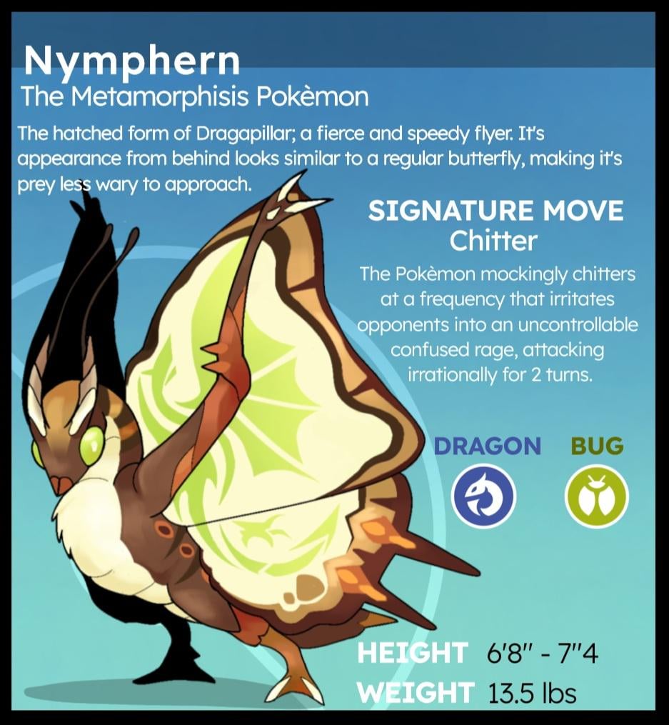 Dragapillar's Hatched Form: Nymphern