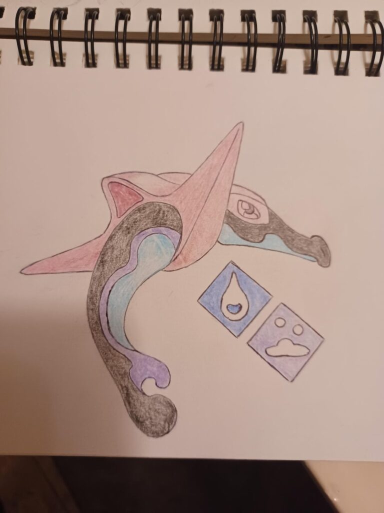 #008. DOILSPREY,The Sea Jet Pokemon. Evolution of DELSPILL.