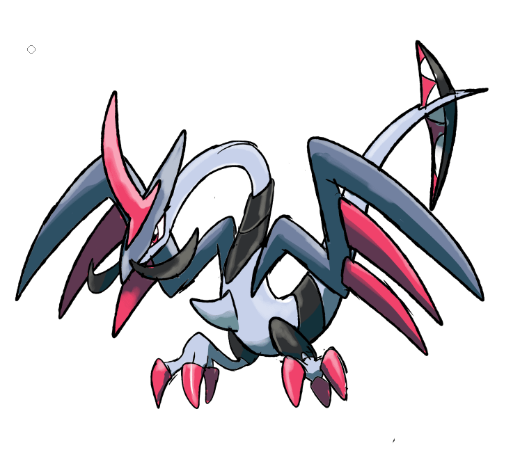 Skarmory evolution sketch based on a yokai called "Itsumade".  Types and names are up to you guys 😎