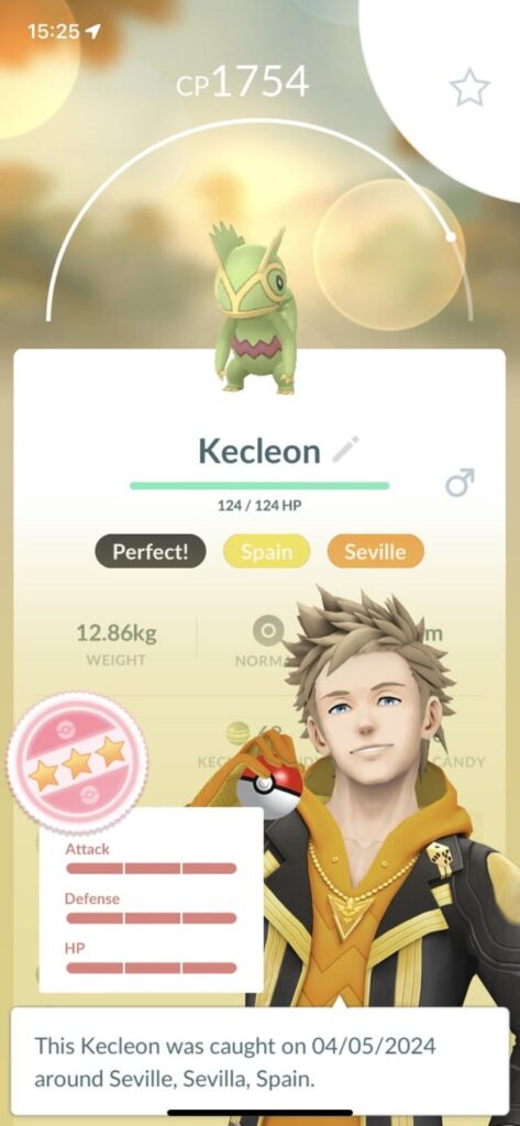 Just caught my 10th Kecleon. Hundo 😅