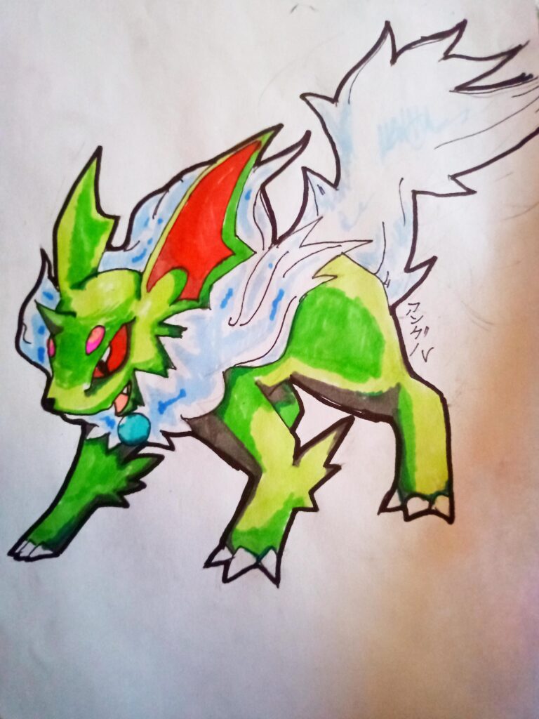 Eevee Dragon Type Evolution equiped Dragon scale