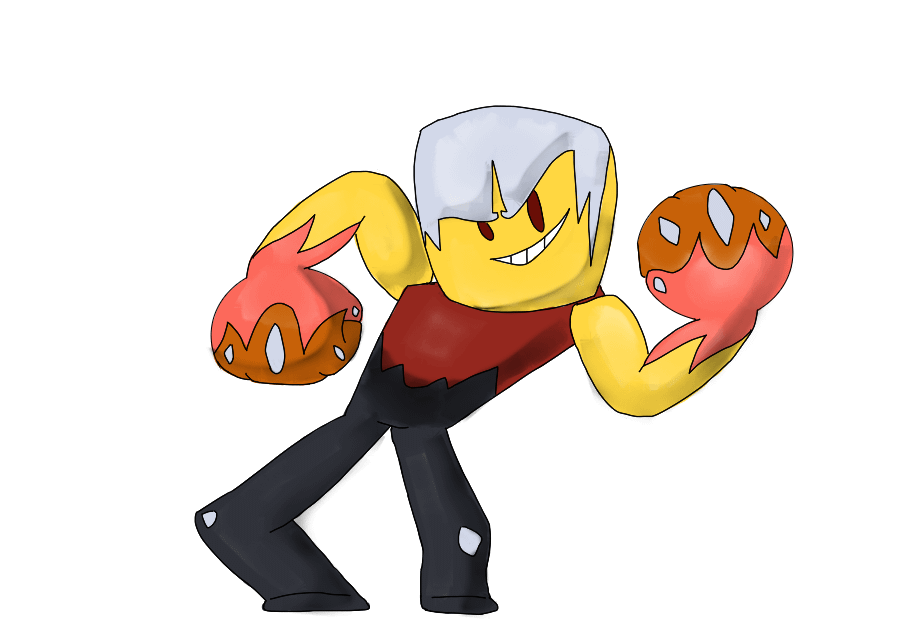 I made a fakemon out of roblox BALLER. Should I make a pre and or post evo or not? It's a fighting, steel type without a name. Tell me what its name should be.