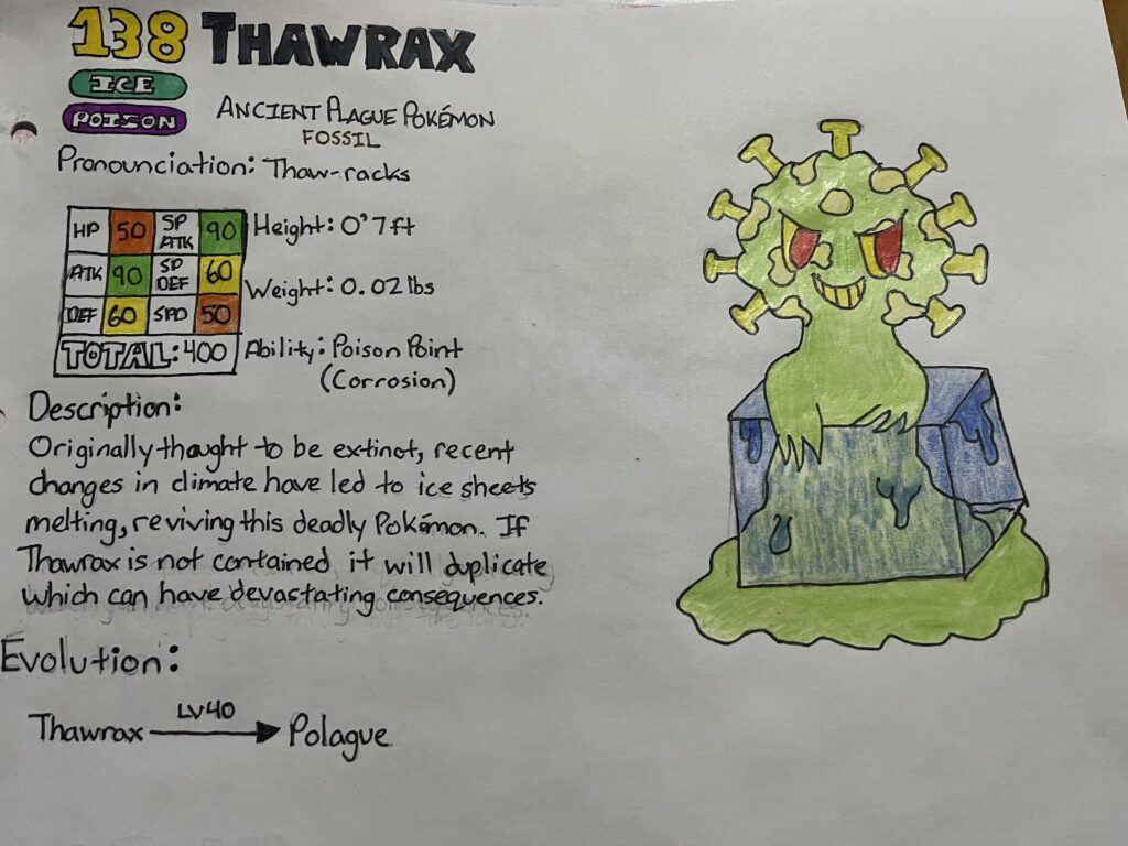 The fossil Pokemon, Thawrax. An Ice/Poison type!