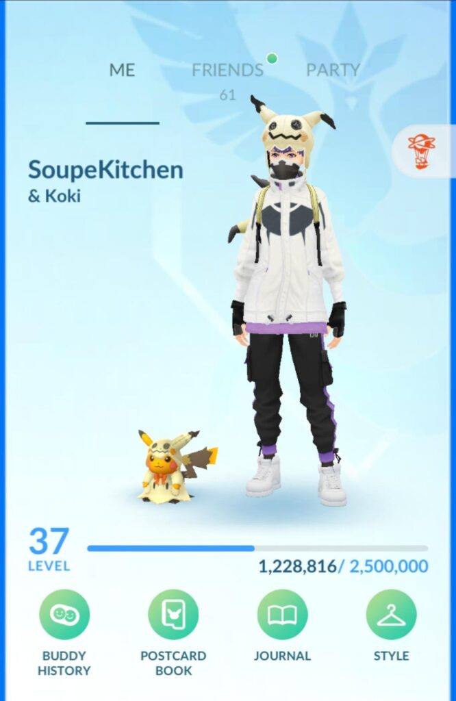 Can no longer have a buddy on your shoulder if wearing the Mimikyu hat.