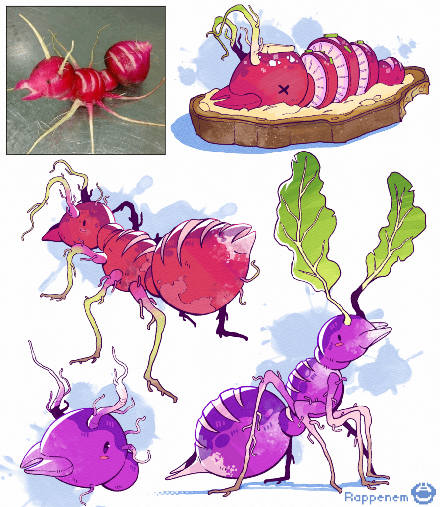 Radish Fakemon design by me!