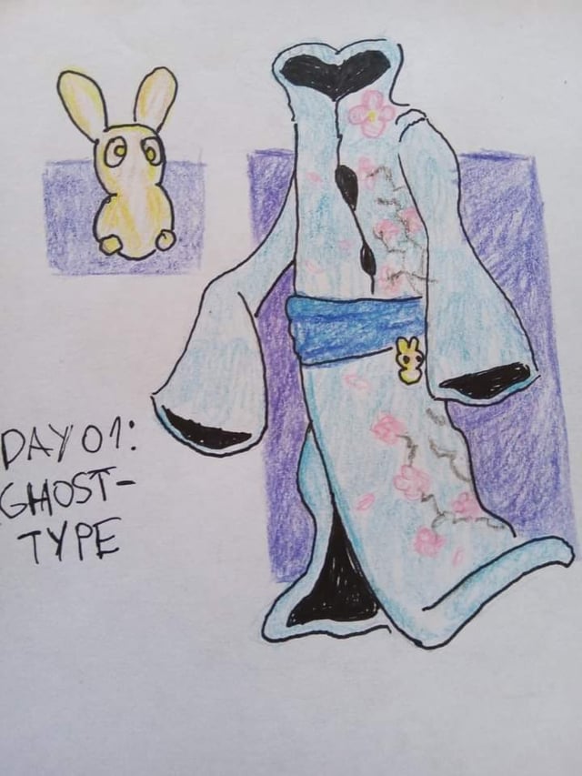 Five ghost-type fakemons from a challenge which has not been completed.