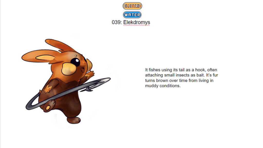 The second Pokemon from our Australian region, Elekdromys!
